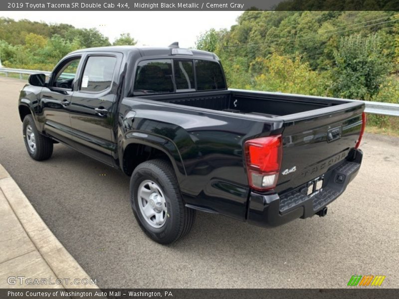 Midnight Black Metallic / Cement Gray 2019 Toyota Tacoma SR Double Cab 4x4