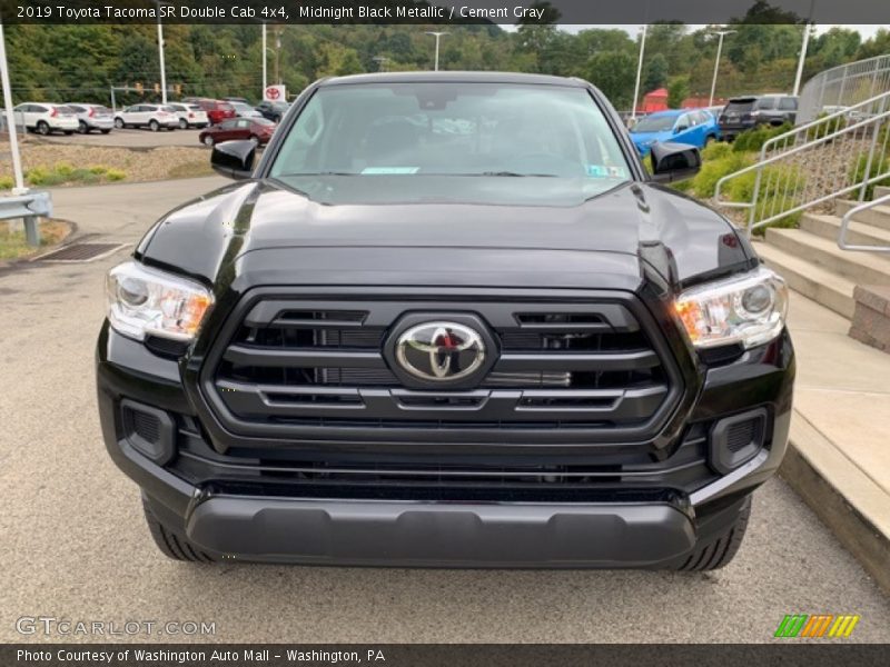 Midnight Black Metallic / Cement Gray 2019 Toyota Tacoma SR Double Cab 4x4