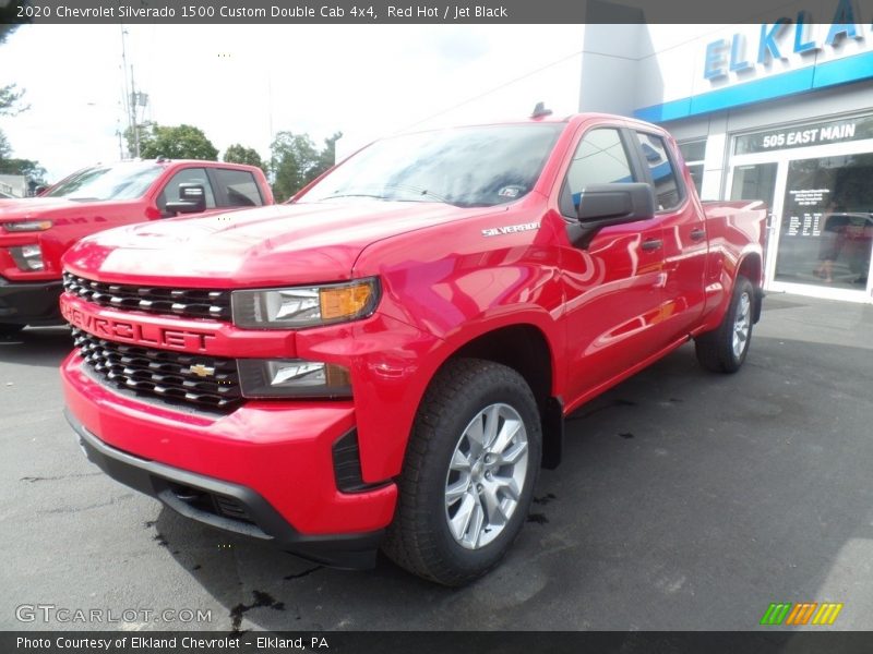 Red Hot / Jet Black 2020 Chevrolet Silverado 1500 Custom Double Cab 4x4