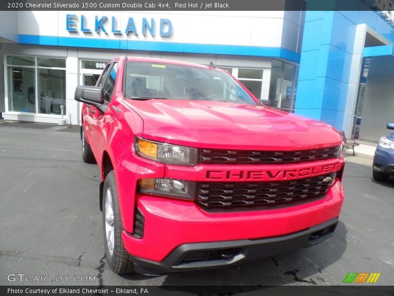 Red Hot / Jet Black 2020 Chevrolet Silverado 1500 Custom Double Cab 4x4