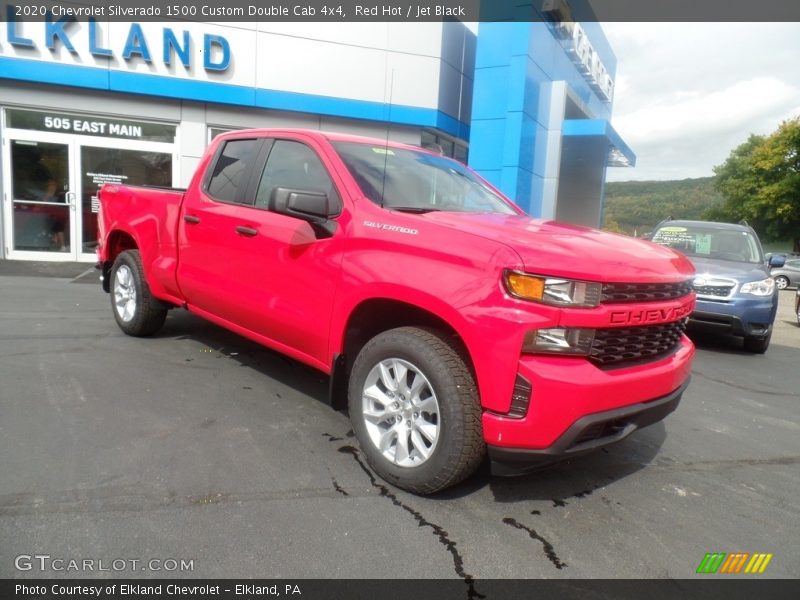 Red Hot / Jet Black 2020 Chevrolet Silverado 1500 Custom Double Cab 4x4