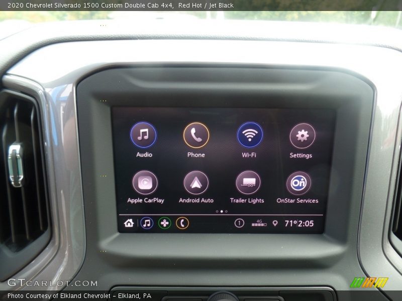 Red Hot / Jet Black 2020 Chevrolet Silverado 1500 Custom Double Cab 4x4