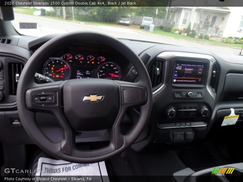 Black / Jet Black 2020 Chevrolet Silverado 1500 Custom Double Cab 4x4