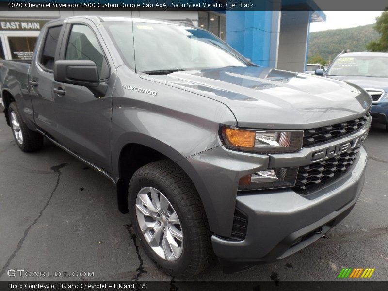 Satin Steel Metallic / Jet Black 2020 Chevrolet Silverado 1500 Custom Double Cab 4x4