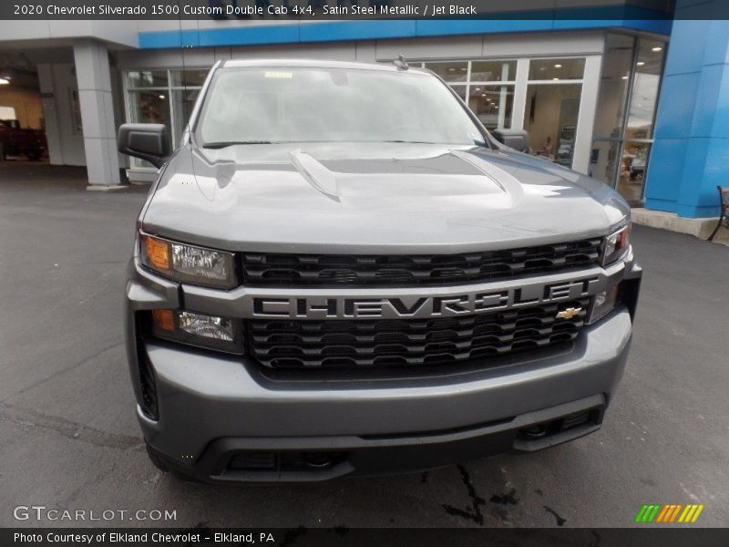 Satin Steel Metallic / Jet Black 2020 Chevrolet Silverado 1500 Custom Double Cab 4x4