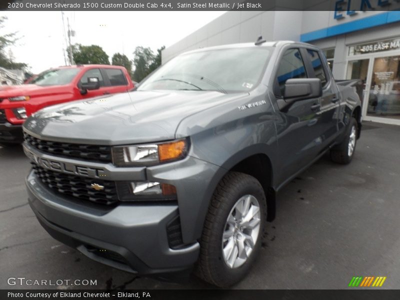 Satin Steel Metallic / Jet Black 2020 Chevrolet Silverado 1500 Custom Double Cab 4x4