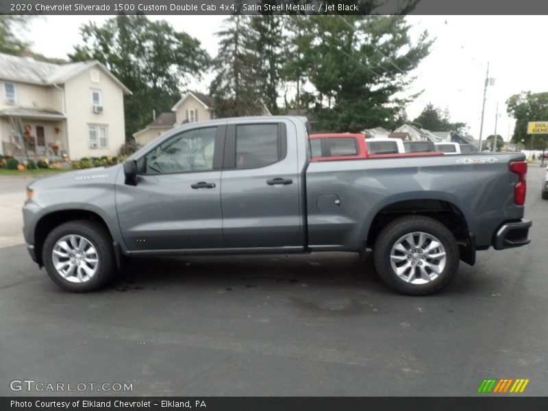 Satin Steel Metallic / Jet Black 2020 Chevrolet Silverado 1500 Custom Double Cab 4x4