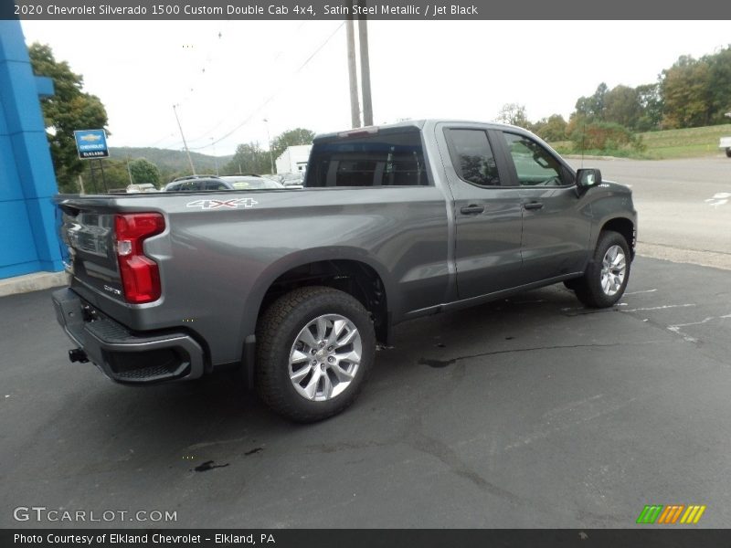 Satin Steel Metallic / Jet Black 2020 Chevrolet Silverado 1500 Custom Double Cab 4x4