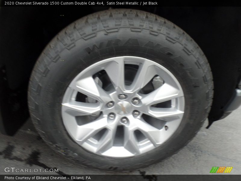 Satin Steel Metallic / Jet Black 2020 Chevrolet Silverado 1500 Custom Double Cab 4x4
