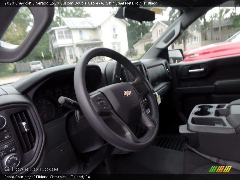 Satin Steel Metallic / Jet Black 2020 Chevrolet Silverado 1500 Custom Double Cab 4x4