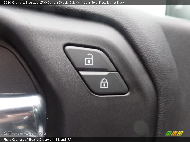 Satin Steel Metallic / Jet Black 2020 Chevrolet Silverado 1500 Custom Double Cab 4x4