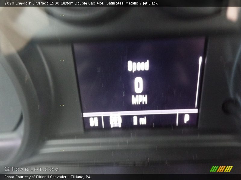 Satin Steel Metallic / Jet Black 2020 Chevrolet Silverado 1500 Custom Double Cab 4x4