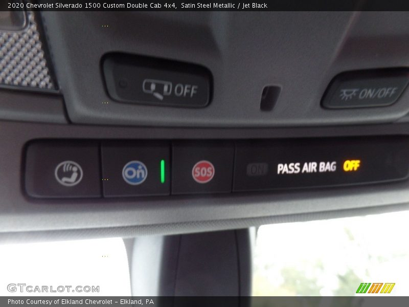 Satin Steel Metallic / Jet Black 2020 Chevrolet Silverado 1500 Custom Double Cab 4x4