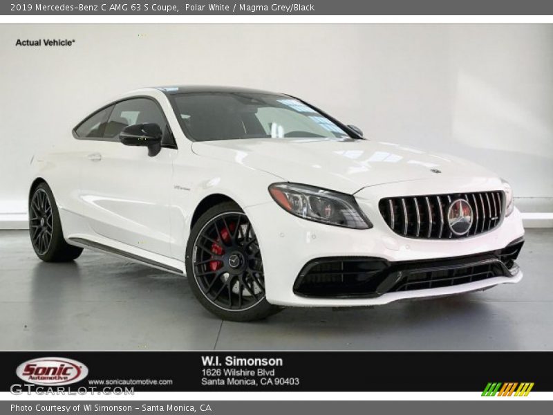 Polar White / Magma Grey/Black 2019 Mercedes-Benz C AMG 63 S Coupe