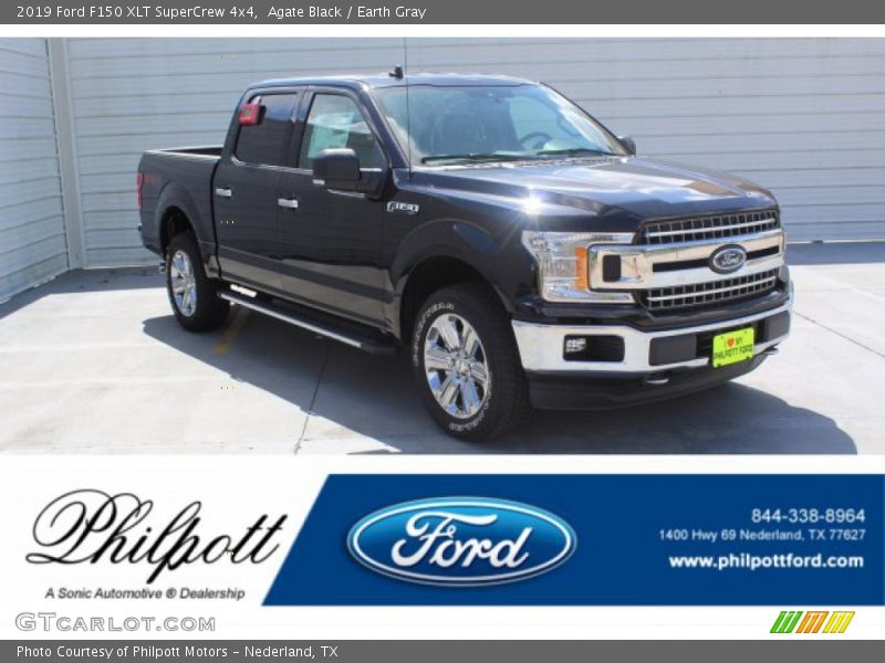 Agate Black / Earth Gray 2019 Ford F150 XLT SuperCrew 4x4