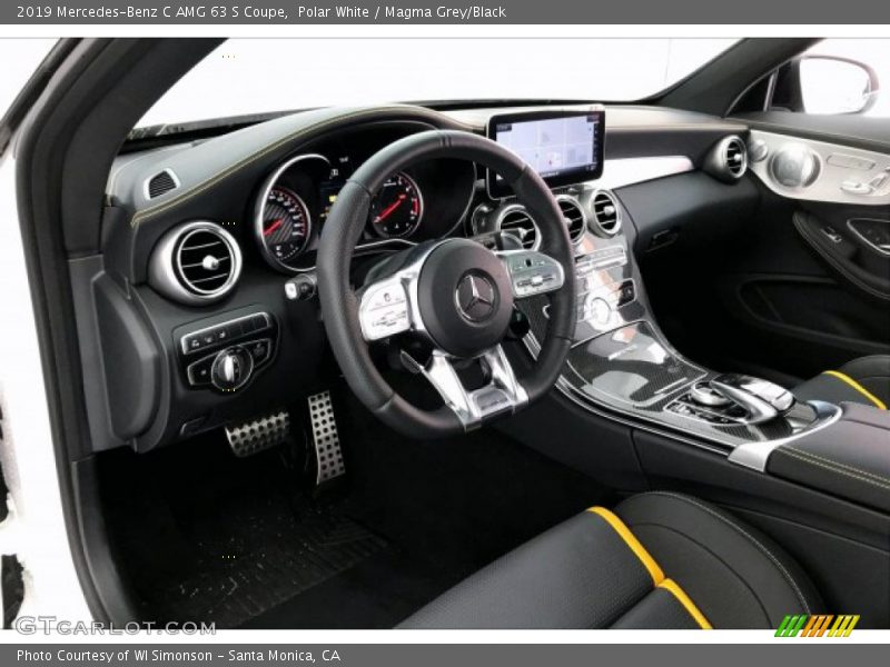 Polar White / Magma Grey/Black 2019 Mercedes-Benz C AMG 63 S Coupe