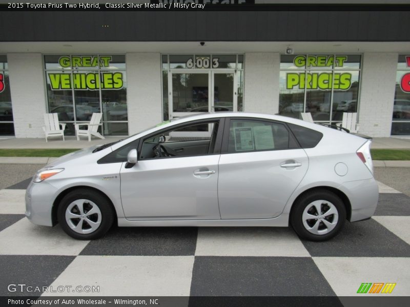 Classic Silver Metallic / Misty Gray 2015 Toyota Prius Two Hybrid