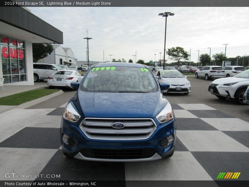 Lightning Blue / Medium Light Stone 2019 Ford Escape SE