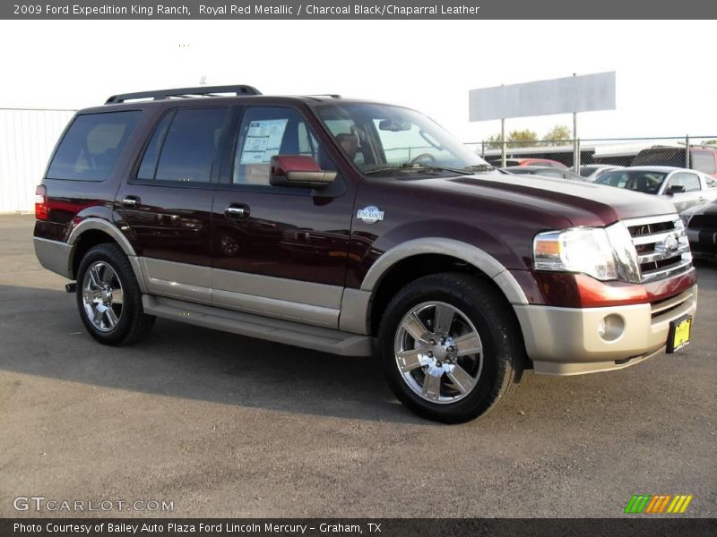 Royal Red Metallic / Charcoal Black/Chaparral Leather 2009 Ford Expedition King Ranch