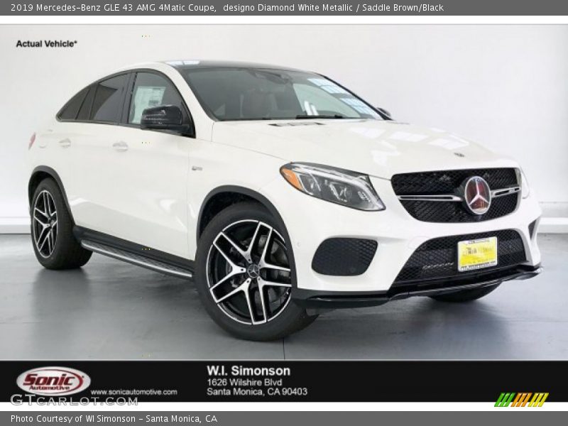 designo Diamond White Metallic / Saddle Brown/Black 2019 Mercedes-Benz GLE 43 AMG 4Matic Coupe