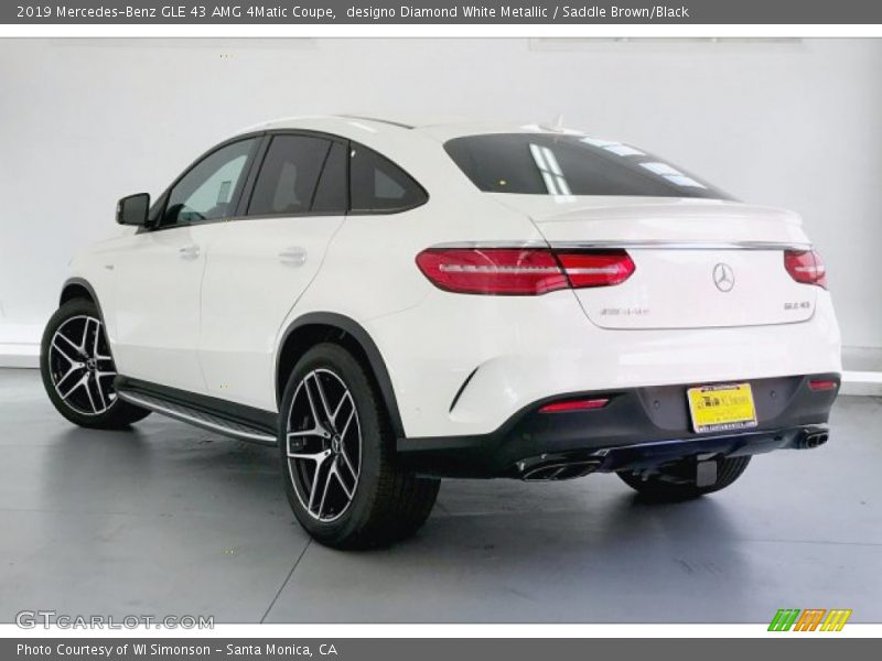 designo Diamond White Metallic / Saddle Brown/Black 2019 Mercedes-Benz GLE 43 AMG 4Matic Coupe
