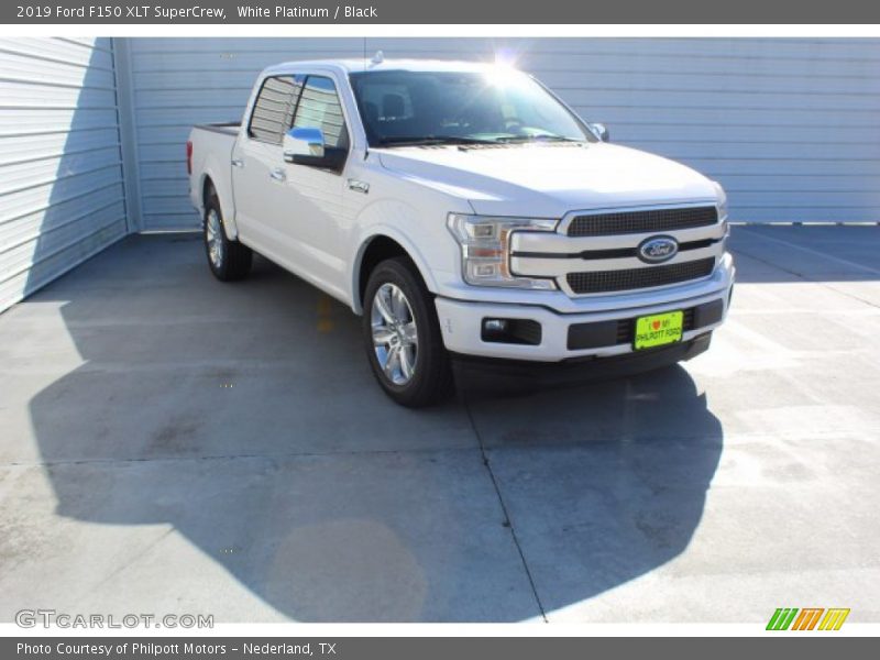 White Platinum / Black 2019 Ford F150 XLT SuperCrew