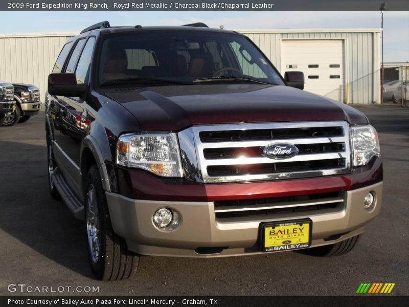 Royal Red Metallic / Charcoal Black/Chaparral Leather 2009 Ford Expedition King Ranch