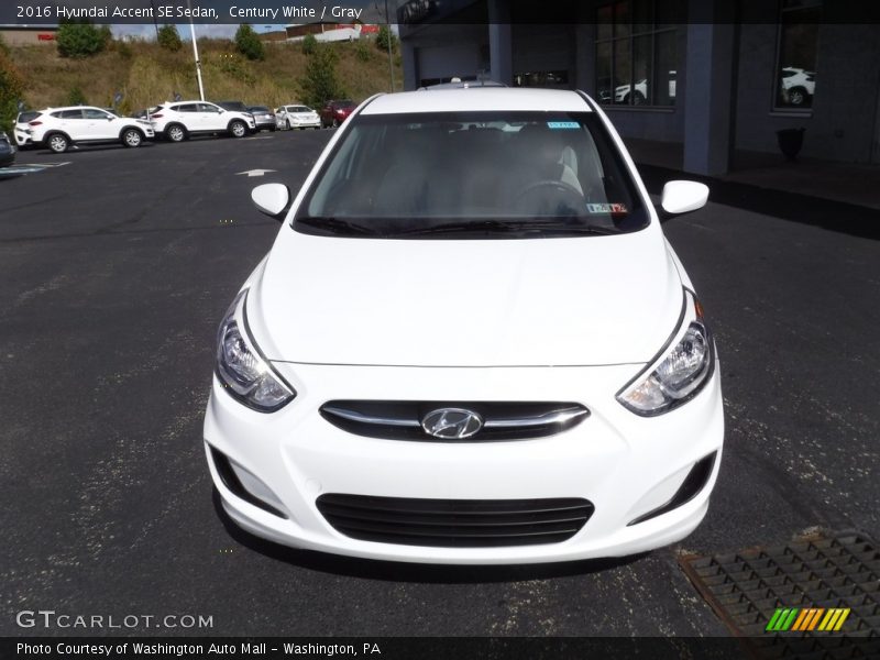 Century White / Gray 2016 Hyundai Accent SE Sedan