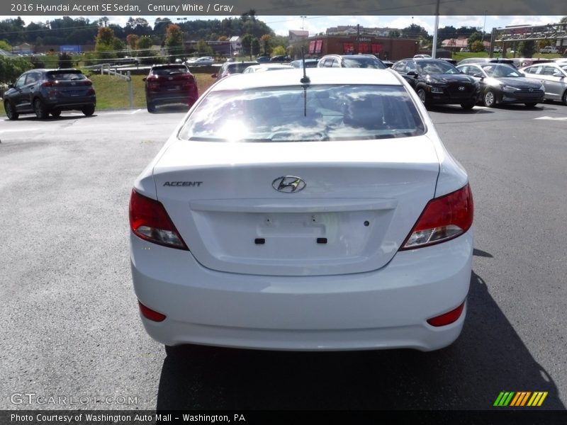 Century White / Gray 2016 Hyundai Accent SE Sedan