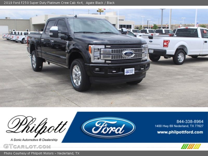 Agate Black / Black 2019 Ford F250 Super Duty Platinum Crew Cab 4x4