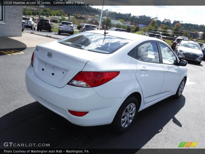 Century White / Gray 2016 Hyundai Accent SE Sedan