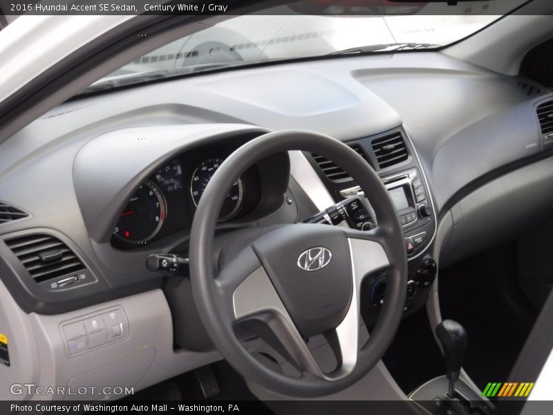 Century White / Gray 2016 Hyundai Accent SE Sedan