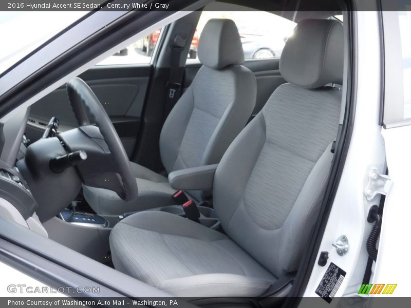Century White / Gray 2016 Hyundai Accent SE Sedan