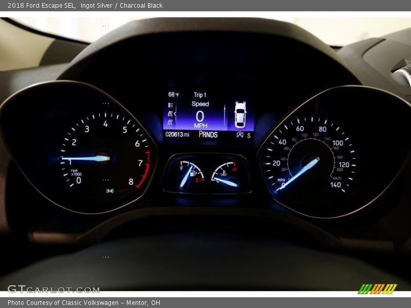 Ingot Silver / Charcoal Black 2018 Ford Escape SEL