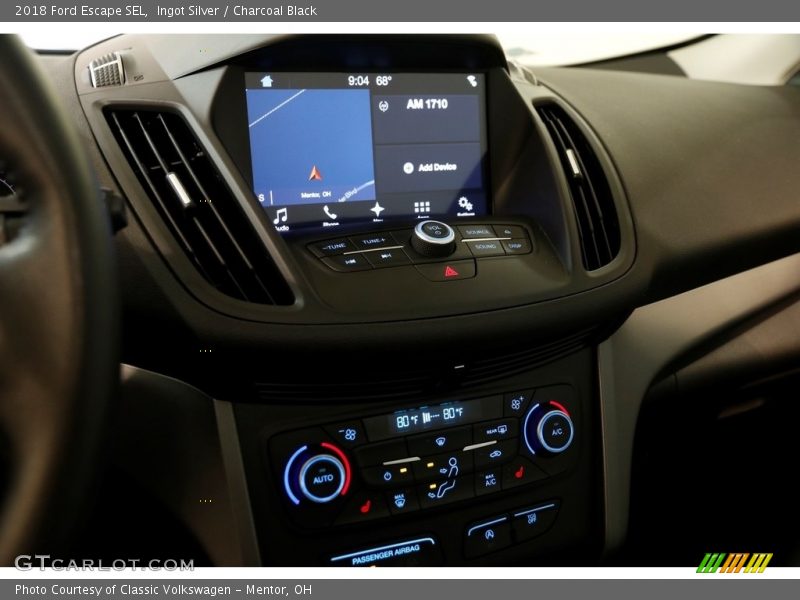 Ingot Silver / Charcoal Black 2018 Ford Escape SEL