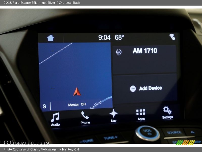 Ingot Silver / Charcoal Black 2018 Ford Escape SEL