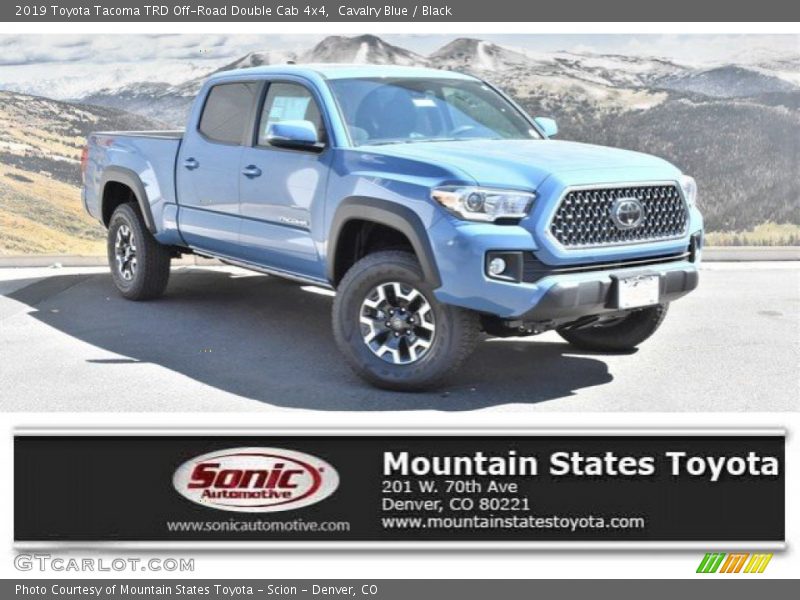 Cavalry Blue / Black 2019 Toyota Tacoma TRD Off-Road Double Cab 4x4