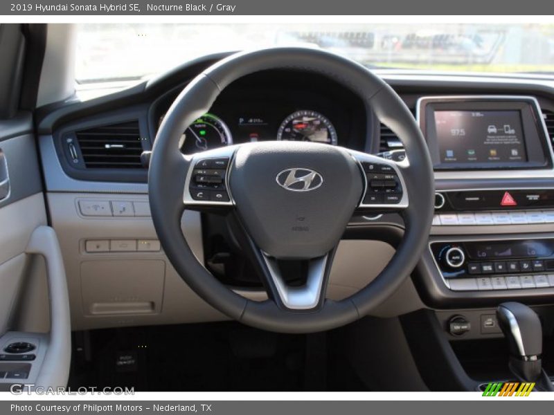 Nocturne Black / Gray 2019 Hyundai Sonata Hybrid SE