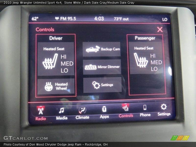 Stone White / Dark Slate Gray/Medium Slate Gray 2010 Jeep Wrangler Unlimited Sport 4x4