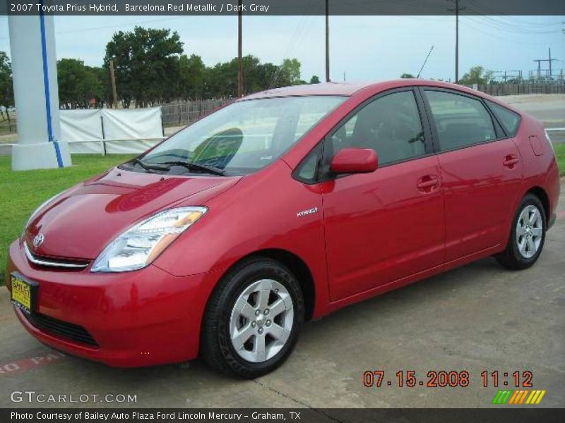 Barcelona Red Metallic / Dark Gray 2007 Toyota Prius Hybrid