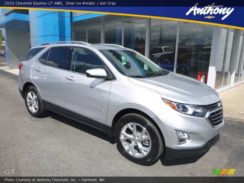 Silver Ice Metallic / Ash Gray 2020 Chevrolet Equinox LT AWD