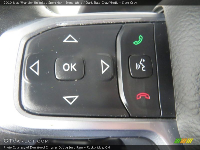 Stone White / Dark Slate Gray/Medium Slate Gray 2010 Jeep Wrangler Unlimited Sport 4x4