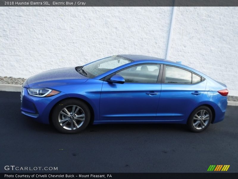 Electric Blue / Gray 2018 Hyundai Elantra SEL