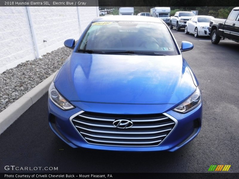 Electric Blue / Gray 2018 Hyundai Elantra SEL