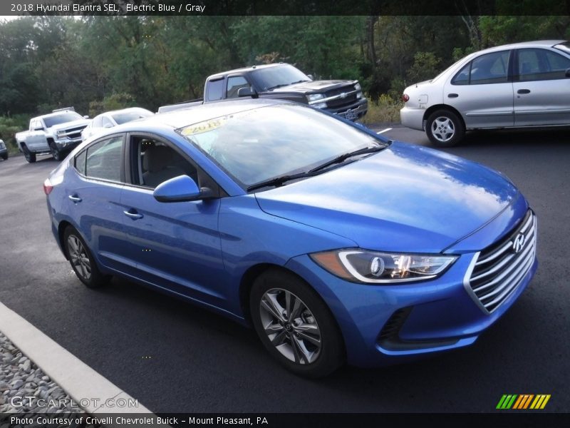 Electric Blue / Gray 2018 Hyundai Elantra SEL