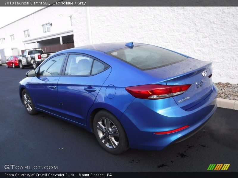 Electric Blue / Gray 2018 Hyundai Elantra SEL
