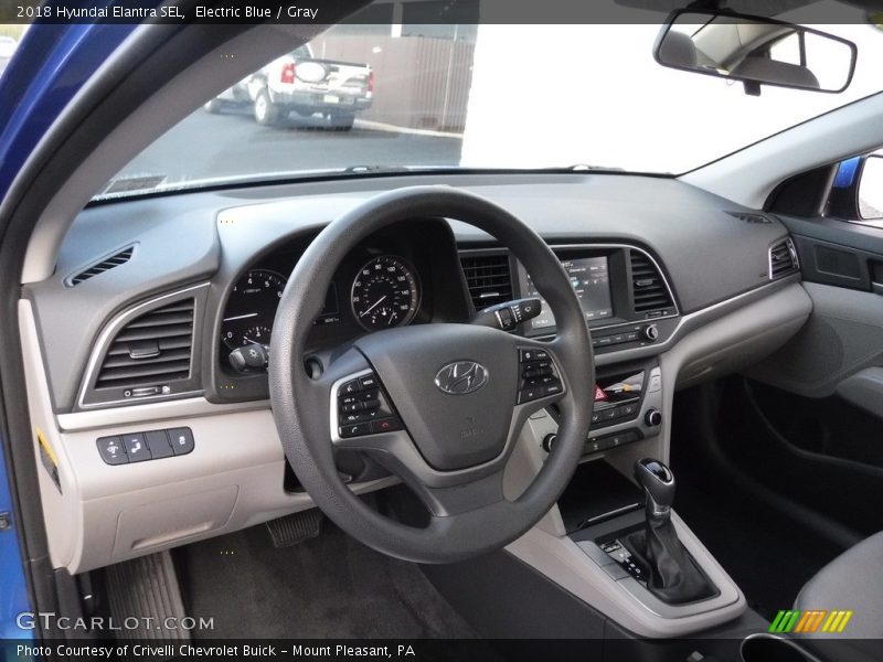 Electric Blue / Gray 2018 Hyundai Elantra SEL