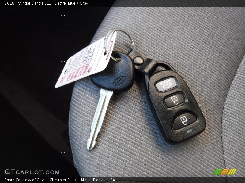 Electric Blue / Gray 2018 Hyundai Elantra SEL