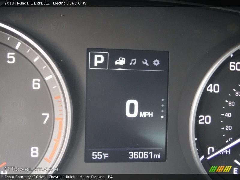 Electric Blue / Gray 2018 Hyundai Elantra SEL