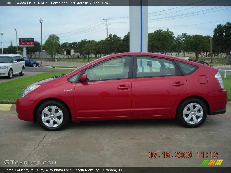 Barcelona Red Metallic / Dark Gray 2007 Toyota Prius Hybrid